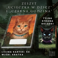64 kartkowy zeszyt z okładką Ucieczki w dzicz i Czarnej godziny. 
