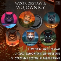 Zestaw przypinek z okładkami pierwszej serii