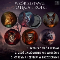 Zestaw przypinek z okładkami trzeciej serii