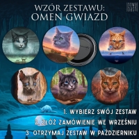 Zestaw przypinek z okładkami czwartej serii